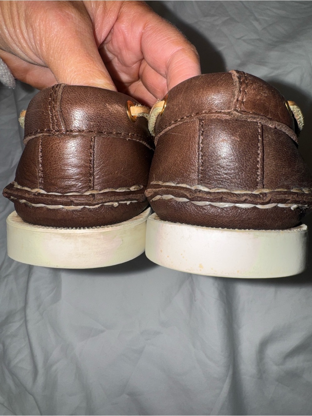 Sperry Top-Sider Authentic Original 2-Eye Boat Shoes Sz 7 Brown - Picture 10 of 15